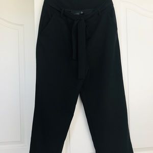 cynthia rowley size 8 wide leg cropped pants black